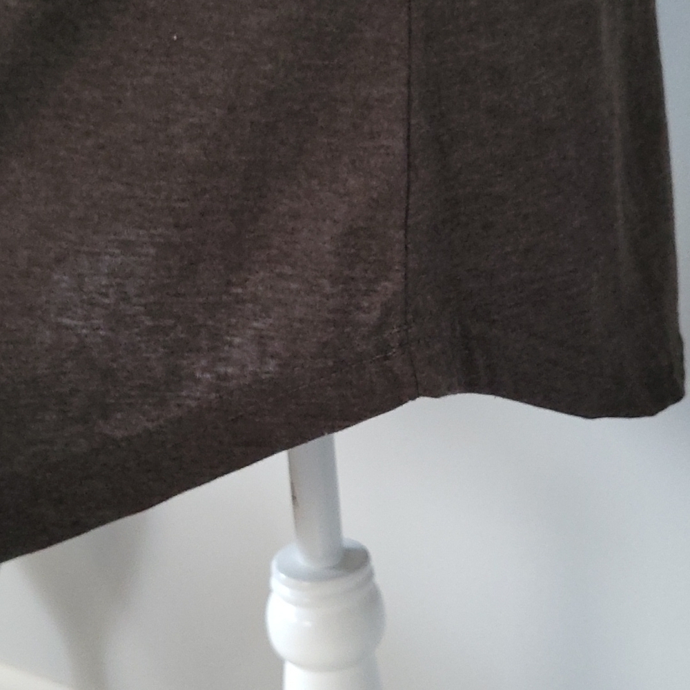 Instant Message charcoal gray short sleeve graphic print dress Size 12/14 - Picture 5 of 10